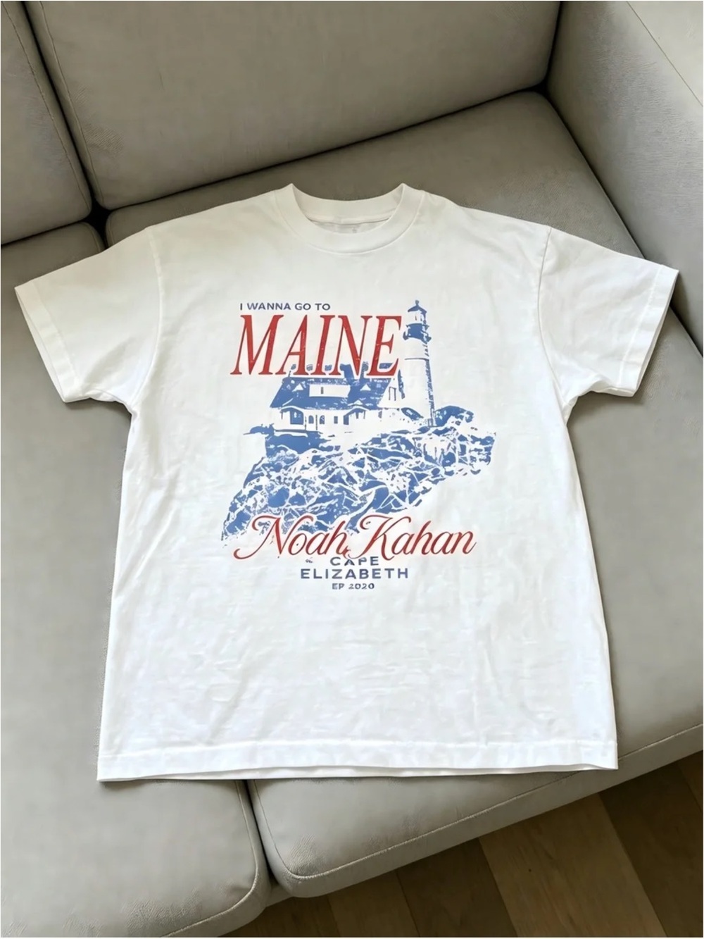 Gildan White Short-Sleeve 'I Wanna Go to Maine' Graphic Tee
